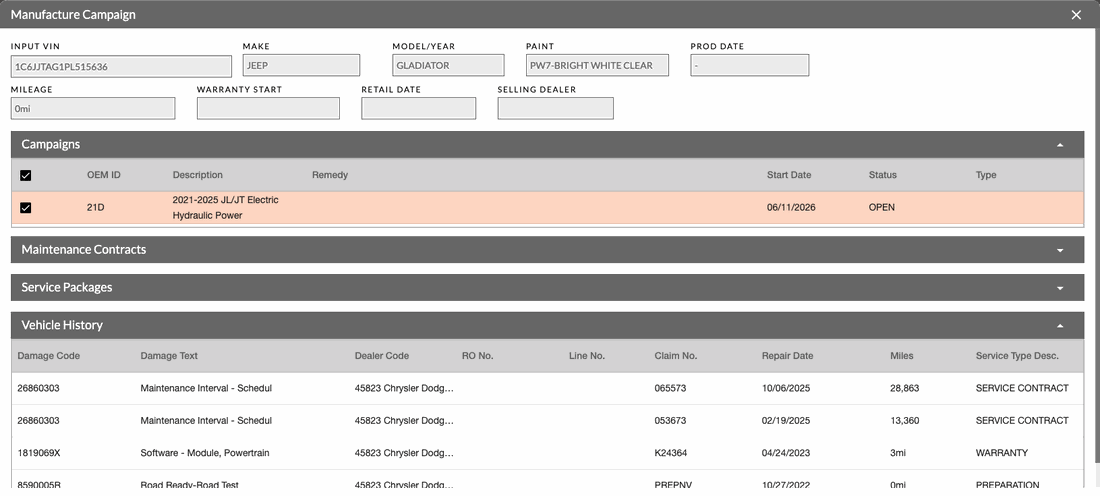 Reviewing customer detail and adding open campaigns to an appointment
